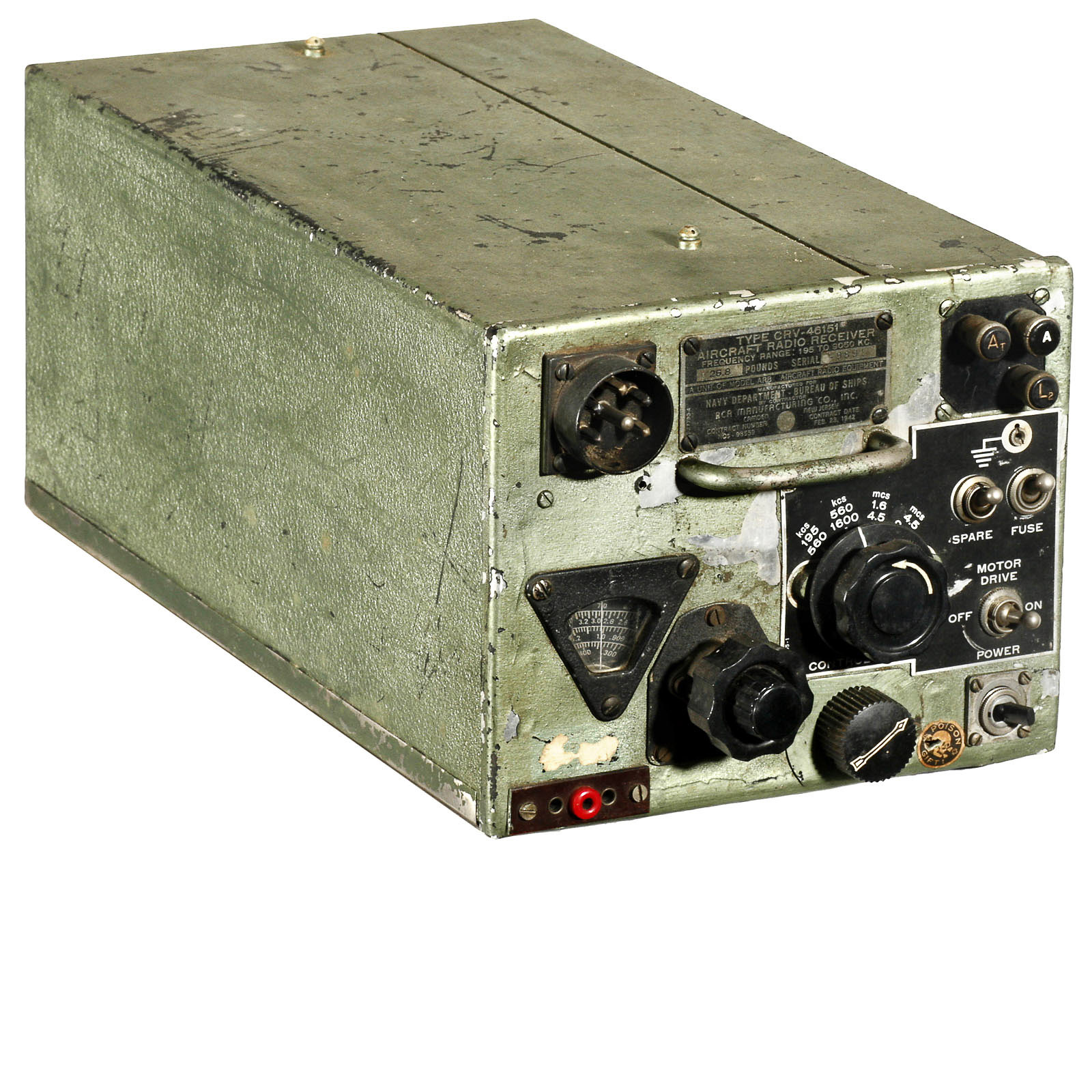 2 Military Wireless Transceivers, USA, c. 1940  1) RCA aircraft radio receiver CRV-46151. – And: - Image 3 of 3