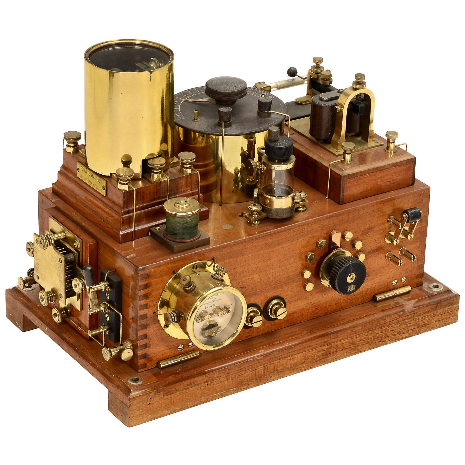 Laboratory Experimental Unit: Detector and Morse Receiver, c. 1910  France. Containing: detector