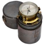 Galvanometer in Leather Case  Marked: "Telegraph Works, Silvertown London", test equipment for