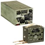 2 Military Wireless Transceivers, USA, c. 1940  1) RCA aircraft radio receiver CRV-46151. – And:
