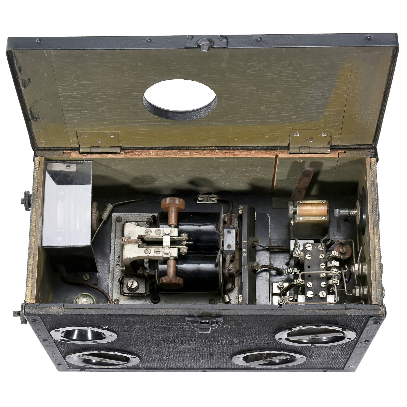 Telefunken Detector Receiver and Spark Transmitter, c. 1916  Tornister station KFuk 16, WWI mobile - Image 2 of 2