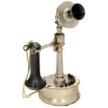 American Candlestick Telephone by De Veau, c. 1905  8-button desk stand telephone, manufacturer: