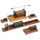 5 Induction Coils, 1900 onwards  1) Slide induction apparatus by L. Zimmermann, Heidelberg, folding,