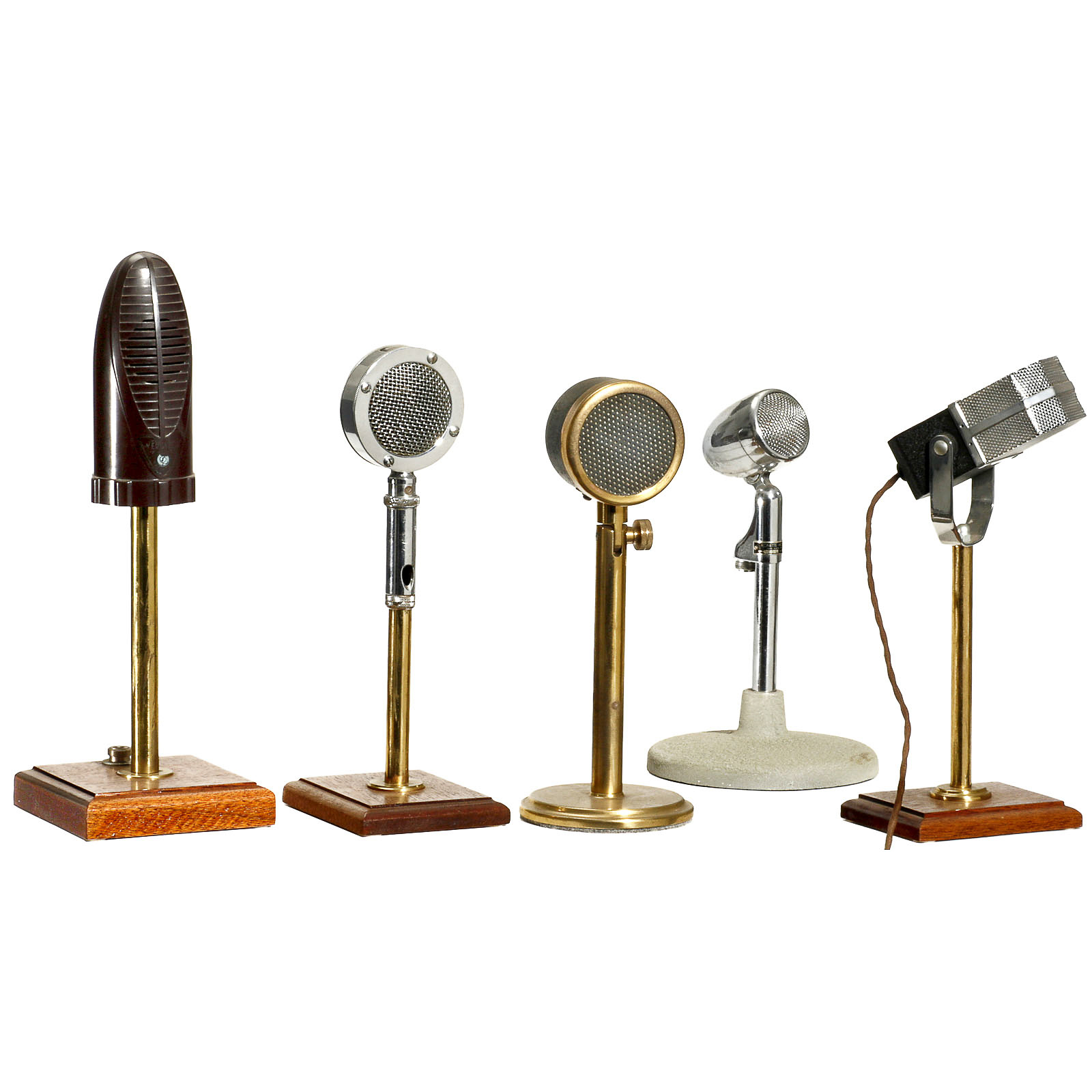 1 Crystal and 5 Magnetic Microphones, after 1935  Astatic type D-104, USA; unmarked, with - Image 3 of 3