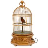 Singing Bird in Cage Automaton by Blaise Bontems, c. 1910
Bird with red and brown plumage, moving