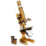 Rare Brass Compound Microscope, c. 1875
Manufactured probably by R. Krügelstein, Berlin, original