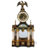 Viennese Musical Automaton Portico Clock, c. 1840
With enameled Arabic chapter ring, three-train