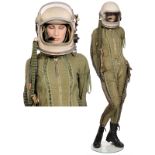 MIG-21 Pilot Pressure Suit with Helmet, c. 1960
Olive-green battle dress, with air pressure