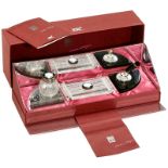 Montblanc "Creation Lalique" Desk Set, 1991
Limited edition no. 2131/4810, enameled Montblanc stars,