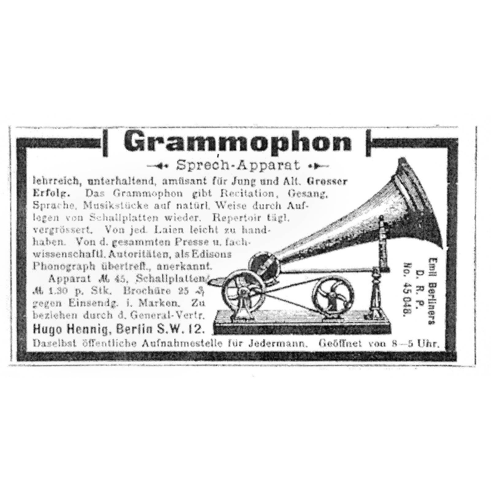 Rare Original Gramophone by Emile Berliner, 1890 onwards
First series of production by Grammophon- - Image 7 of 15