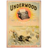 Poster "Underwood – veni, vidi, vici", 1900
Exceptionally rare large billboard poster (107 x 147