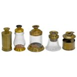 5 Simple Microscopes, 1860 onwards
1) Dissecting microscope, brass, glass cylionder, focusable,