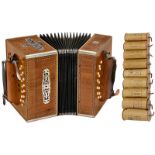 Self-Playing "Tanzbär" Accordion, 1905
Manufacturer: "A. Zuleger, Leipzig", roll-operated player