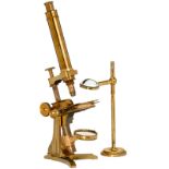 Ross No. 1 Compound Microscope, c. 1860
Signed on the foot: "A. Ross, London", no. 572, lacquered