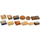 9 Modern Musical Boxes
With 18-note movements by Reuge and others, four in inlaid Sorrento cases,