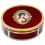 Contemporary Oval Musical Box
With small Reuge cylinder movement, in 18th century-inspired case with