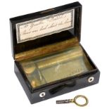 Sectional-Comb Musical Snuff Box, c. 1840
No. 20941, bedplate stamped "IT", playing "Yankee