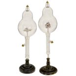 2 Cathode Ray Tubes
Large demonstration models, height with base 16 ½ in., blown glass, 1 x bulb