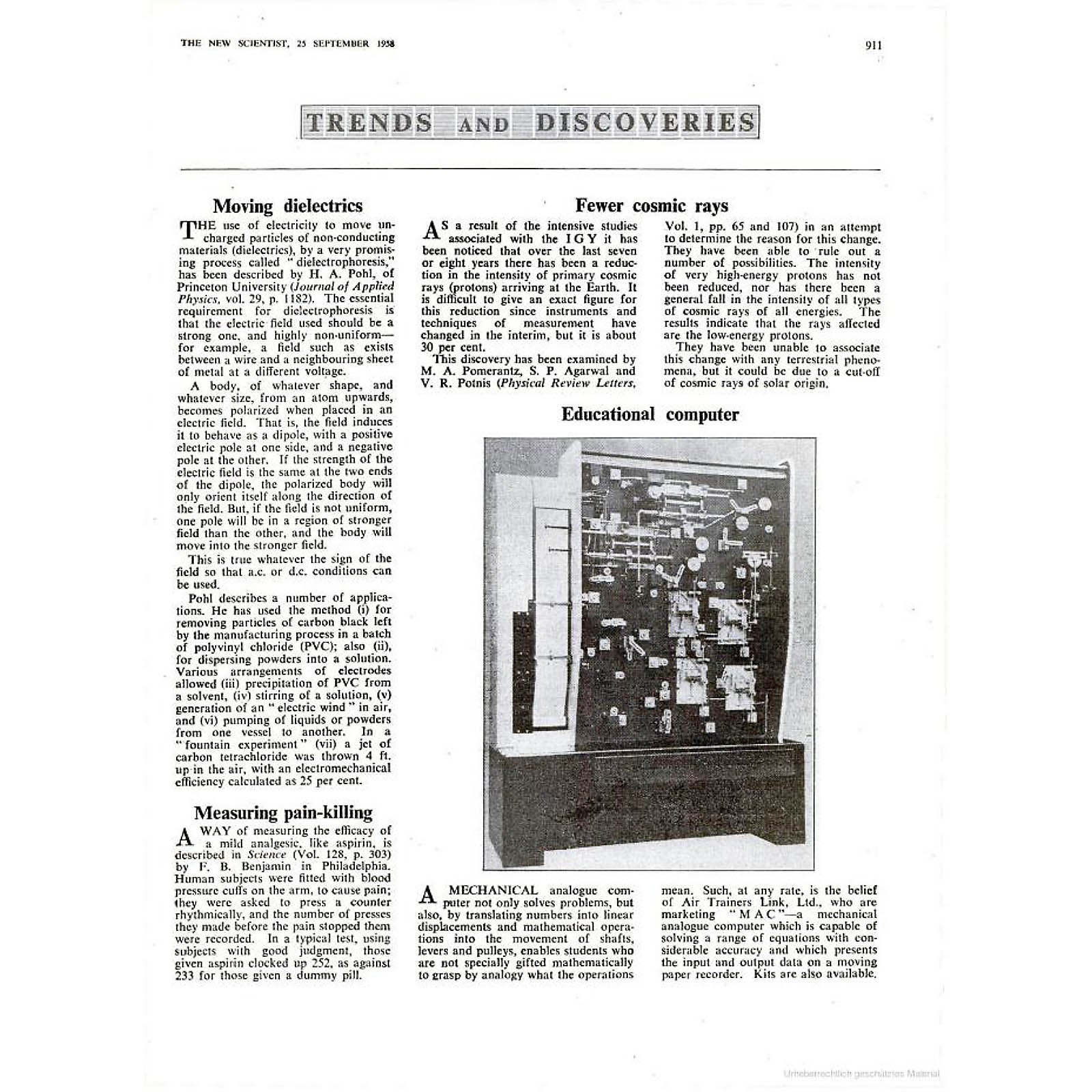 "MAC – Mechanical Analogue Computer" for Flight Simulation, 1958
Manufactured by Air Trainers Link - Image 7 of 7