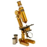 German Compound Microscope by Messter, 1899
Signed on 2 plaques (case and tube): "Ed. Messter,