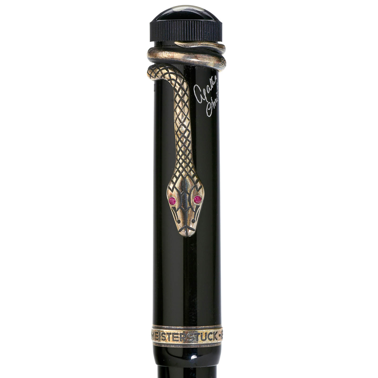 Montblanc "Agatha Christie" Ballpoint Pen, 1993
Limited Writers Edition, black resin body, - Image 3 of 3