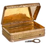 16-Carat Gold Musical Sur-Plateau Snuff Box, c. 1820
Playing two airs, with 48 teeth arranged on