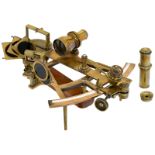 German Sextant by Plath, c. 1910
Signed: "C. Plath, Hamburg", lacquered brass, silver scales, 5