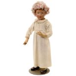 Shop Advertising Figure of a Girl, c. 1935
Probably Germany, papier-mâché figure with molded hair in