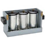 Leclanché Battery Cell, c. 1900
Set of 3 cells, for 4,5 V, overall width 22 in.
Condition: (2–