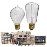 2 Early Carbon Filament Bulbs and Other Illuminants
1 x Philips and 1 x marked HZ2, on E27