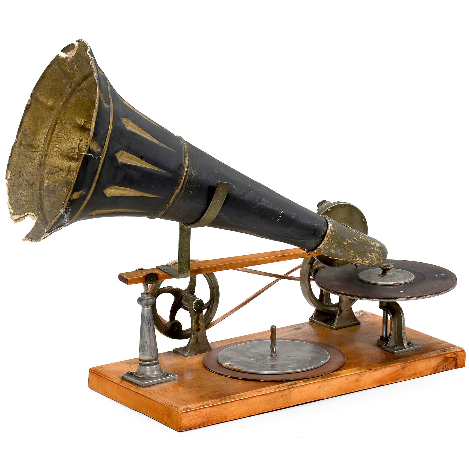 Rare Original Gramophone by Emile Berliner, 1890 onwards
First series of production by Grammophon- - Image 10 of 15