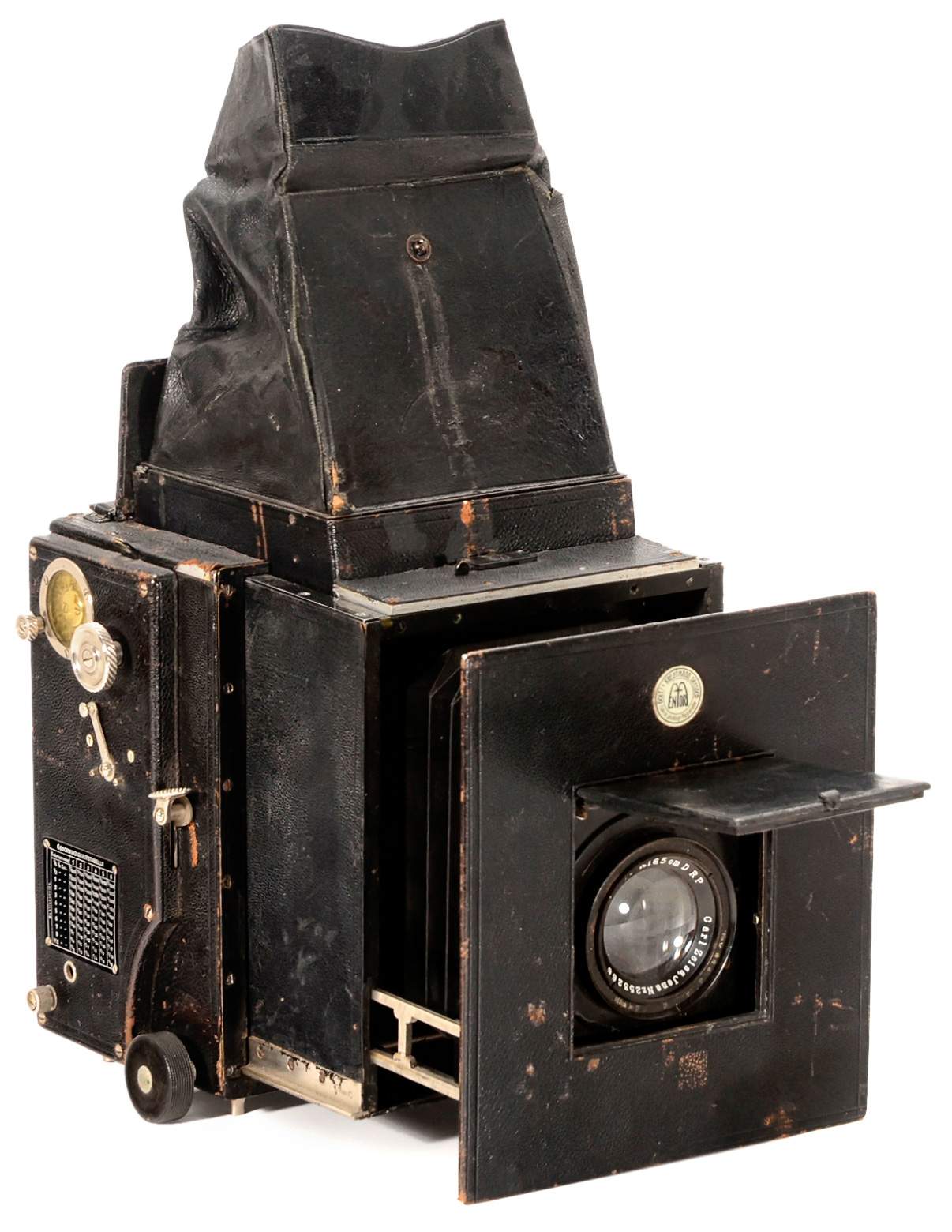 Mentor Reflex Camera, c. 1910 Mentor-Kamerafabrik Goltz & Breutmann, Dresden. Size 9 x 12 cm, Tessar