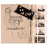 Rarumbild Slipcase "Helsinki, so kämpften sie!", 1952 Raumbild-Verlag Otto Schönstein, Munich.