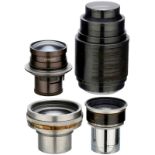4 Leitz Experimental Lenses With laboratory numbers or hand-engravings: 1) Wide-angle lens, no.