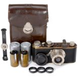 Leica I (A), 1929 Leitz, Wetzlar. no. 15709, dimpled release button, crossbar baseplate latch,