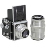 Primarflex II with 2 Lenses, c. 1950 Feinopt. Werk Görlitz. No. 32938, size 6 x 6 cm, focal plane