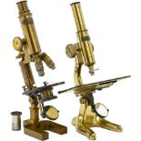 2 Berlin Brass Compound Microscopes
1) Signed on plaque: "Ed. Messter, Berlin, N.W.", original