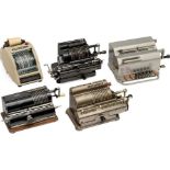 5 Calculating Machines
1) "Addical 7", c. 1955. - 2) "Stjotmas Mod. B" (Russian Facit copy). - 3)