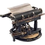 Edison Mimeograph Typewriter No. 1, 1894
Exceptionally rare up-stroke machine in uncomparable