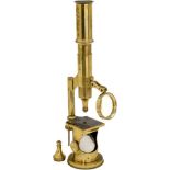 Drum-Pattern Microscope, c. 1860
Probably by Hartnack, Paris, original lacquered brass, 3-in.