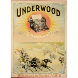 Poster "Underwood - veni, vidi, vici", 1900
Exceptionally rare large billboard poster (107 x 147