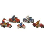 5 Tin Litho Toy Motorcycles, 1960 onwards
Manufactured by: "Linemar Toys, Japan", "TO, Japan", "SFA,