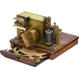 Prussian Telegraph Receiver, c. 1875
Ink writer, signed "W. Gurtl, Berlin", no. 1601, spring-