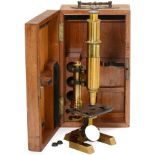 German Brass Compound Microscope by Seibert, c. 1880
Signed on the tube "Seibert", brass, original