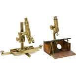 2 Examination Microscopes
1) Used for materials investigation, patinated brass, on stage, 2