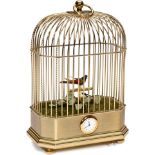 Miniature Singing Bird Cage with Timepiece by Reuge Music
Switzerland, with going-barrel timer