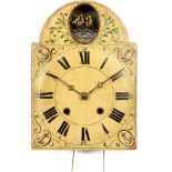 Black Forest Shield Clock with Automaton
Northern German-style painted face, moving ship and