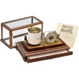 German Cased Barograph, c. 1900
No. 1039, maker's mark "HF", silvered additional dial engraved "