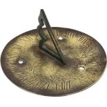 English Brass Plate Sundial, 19th Century
Signed: "Thos. Lowie (or Sowie), Coventry", with Roman