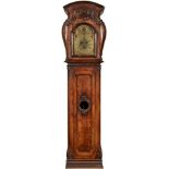 Rare Musical-Harp Hall Clock, c. 1820
With interchangeable pinned barrels, clockwork dial signed "